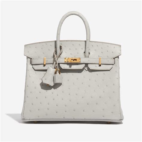 hermes grey ostrich bag|hermes birkin 25 ostrich.